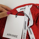 Second-Hand - Arrange Poppy Red Drawstring Trapeze Midi Dress Size 18 - SwapUp