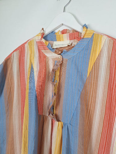 Second-Hand - Nancybird Beach House Striped Box Cut Blouse Size 20 - SwapUp