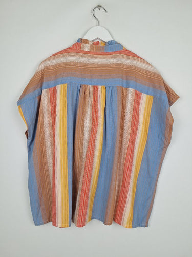 Second-Hand - Nancybird Beach House Striped Box Cut Blouse Size 20 - SwapUp