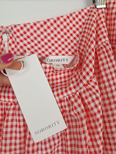 Second-Hand - Sorority Classic Summer Picnic Plaid Skirt Size 18 - SwapUp