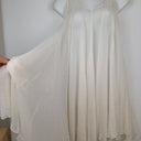 Second-Hand - Scanlan Theodore Cream Silk Chiffon Swing Dress Size S - SwapUp