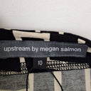 Second-Hand - Megan Salmon Boat Neck Maze Pattern Midi Dress Size 10 - SwapUp
