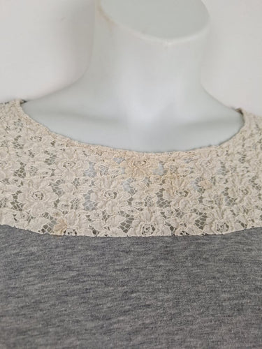 Second-Hand - Y's Crochet Lace Top Jersey Dress Size M - SwapUp
