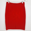 Second-Hand - Catherine Malandrino Red Crossover Pencil Skirt Size M - SwapUp
