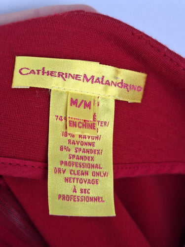 Second-Hand - Catherine Malandrino Red Crossover Pencil Skirt Size M - SwapUp