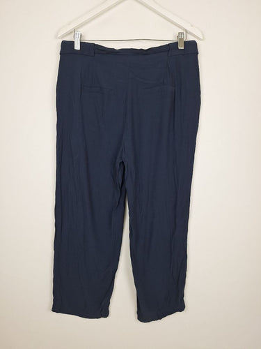 Second-Hand - Minimum Navy Everyday Tie Waist Pants Size 12 - SwapUp