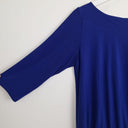 Second-Hand - Leina Broughton Indigo Boat Neck Cinched Waist Top Size 10 - SwapUp