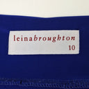 Second-Hand - Leina Broughton Indigo Boat Neck Cinched Waist Top Size 10 - SwapUp