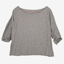 Second-Hand - Marni Light Grey Boat Neck Drop Sleeve Top Size 12 - SwapUp