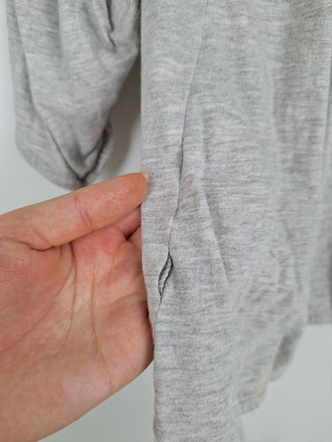 Second-Hand - Marni Light Grey Boat Neck Drop Sleeve Top Size 12 - SwapUp