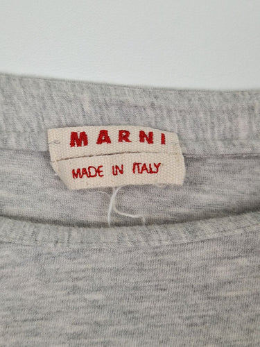 Second-Hand - Marni Light Grey Boat Neck Drop Sleeve Top Size 12 - SwapUp