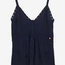 Second-Hand - Assorted Brands Dainty Knitted Navy Tank Top Size M - SwapUp