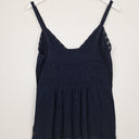 Second-Hand - Assorted Brands Dainty Knitted Navy Tank Top Size M - SwapUp