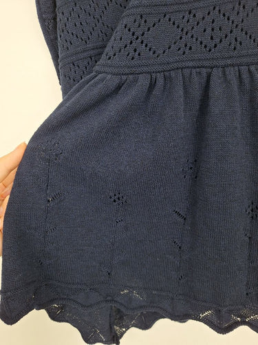 Second-Hand - Assorted Brands Dainty Knitted Navy Tank Top Size M - SwapUp