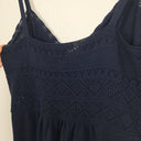 Second-Hand - Assorted Brands Dainty Knitted Navy Tank Top Size M - SwapUp