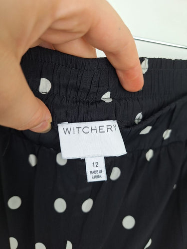Second-Hand - Witchery Relaxed Stain Polka-Dot Pants Size 12 - SwapUp