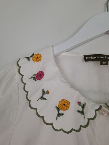 Second-Hand - Princess Highway Sweet Peter-Pan Collar Shirt Size 12 - SwapUp