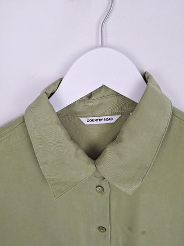 Second-Hand - Country Relaxed Muted Olive Shirt Size 12 - SwapUp