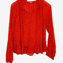 Second-Hand - Seed Crimson & Vine Sheer Blouse Size 10 - SwapUp