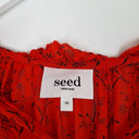 Second-Hand - Seed Crimson & Vine Sheer Blouse Size 10 - SwapUp