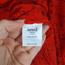 Second-Hand - Seed Crimson & Vine Sheer Blouse Size 10 - SwapUp