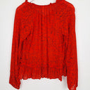 Second-Hand - Seed Crimson & Vine Sheer Blouse Size 10 - SwapUp