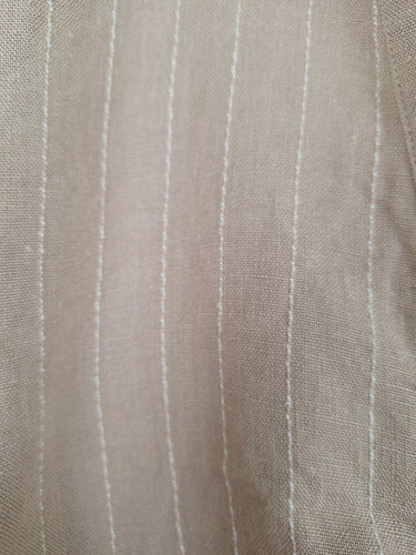Second-Hand - Seed Mocha Stripe Crop Shirt Size 12 - SwapUp