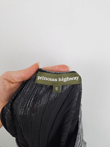 Second-Hand - Princess Highway Disco Thermopleat Shift Dress Size 12 - SwapUp