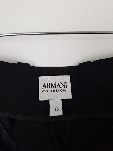 Second-Hand - Armani Collezioni Elegant Tapered Work Staple Pants Size L - SwapUp
