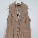 Second-Hand - pretty in pink Mocha Suede Laced Vest Size 8 - SwapUp