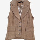 Second-Hand - pretty in pink Mocha Suede Laced Vest Size 8 - SwapUp