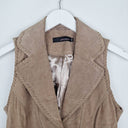 Second-Hand - pretty in pink Mocha Suede Laced Vest Size 8 - SwapUp