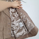 Second-Hand - pretty in pink Mocha Suede Laced Vest Size 8 - SwapUp