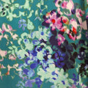 Second-Hand - Marcs Teal Mottled Floral Top Size 6 - SwapUp