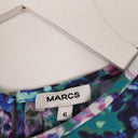 Second-Hand - Marcs Teal Mottled Floral Top Size 6 - SwapUp