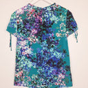 Second-Hand - Marcs Teal Mottled Floral Top Size 6 - SwapUp