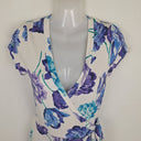 Second-Hand - Review Stretch Floral Wrap Midi Dress Size 8 - SwapUp