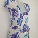 Second-Hand - Review Stretch Floral Wrap Midi Dress Size 8 - SwapUp