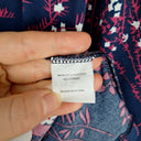 Second-Hand - Leona Edmiston Navy Faux Wrap Booms Midi Dress Size 10 - SwapUp