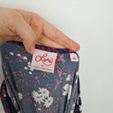 Second-Hand - Leona Edmiston Navy Faux Wrap Booms Midi Dress Size 10 - SwapUp