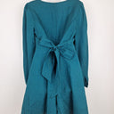 Second-Hand - Princess Highway Peacock Linen Blend Flared Mini Dress Size 10 - SwapUp