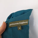 Second-Hand - Princess Highway Peacock Linen Blend Flared Mini Dress Size 10 - SwapUp
