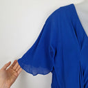 Second-Hand - Veronika Maine Electric Blue Crepe Belted Midi Dress Size 8 - SwapUp
