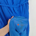 Second-Hand - Veronika Maine Electric Blue Crepe Belted Midi Dress Size 8 - SwapUp