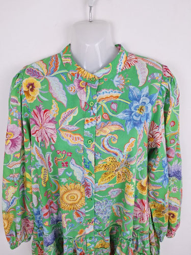 Second-Hand - Alessandra Vibrant Floaty Resort Floral Mini Dress Size S - SwapUp