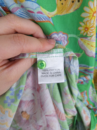 Second-Hand - Alessandra Vibrant Floaty Resort Floral Mini Dress Size S - SwapUp