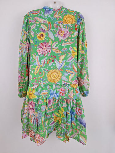 Second-Hand - Alessandra Vibrant Floaty Resort Floral Mini Dress Size S - SwapUp