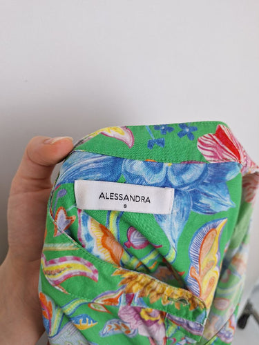 Second-Hand - Alessandra Vibrant Floaty Resort Floral Mini Dress Size S - SwapUp