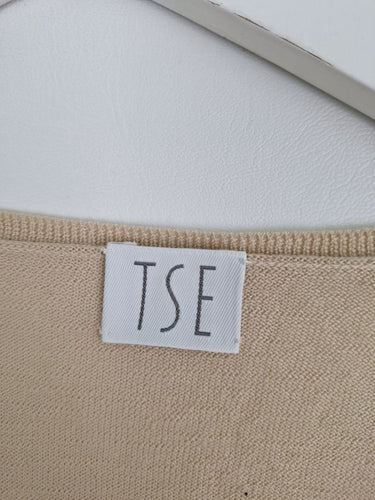 Second-Hand - TSE Cashmere Fine Knit Latte Jumper Size S - SwapUp
