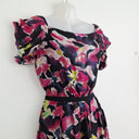 Second-Hand - Diane von Furstenberg Enchanting Mottled Blooms Silk Mini Dress Size 4 - SwapUp
